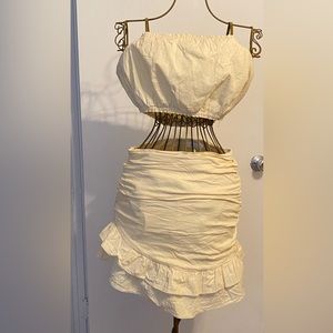 Marble: Size Large. Cream She dress ! Cotton and spandex material: